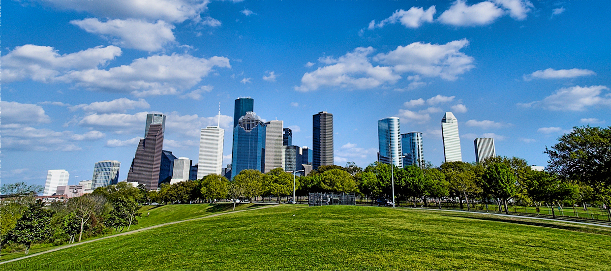 "Houston Skyline" by pinemikey is licensed under CC BY-SA 2.0. To view a copy of this license, visit https://creativecommons.org/licenses/by-sa/